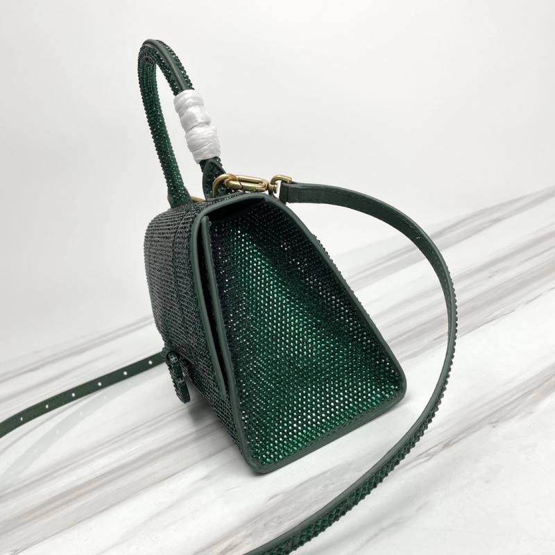 Supportive Balenciaga Hourglass Crocodile Texture Bag - New Season 78755