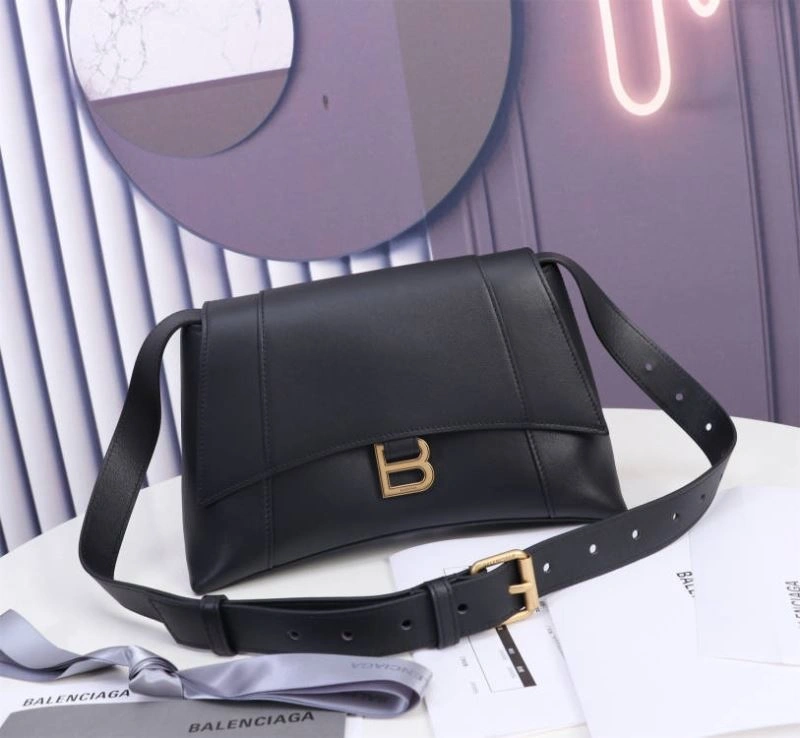 Balenciaga Hourglass Curved Black Bag with Gold Hardware - LG-6068S MoistureWicking 75312