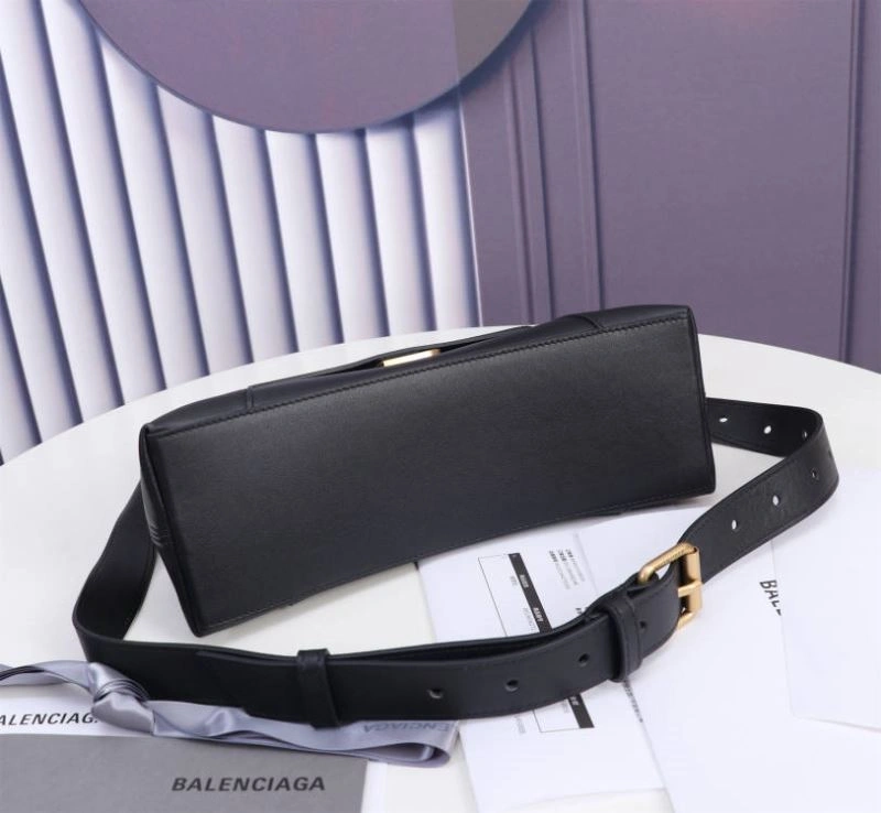 Balenciaga Hourglass Curved Black Bag with Gold Hardware - LG-6068S MoistureWicking 75312