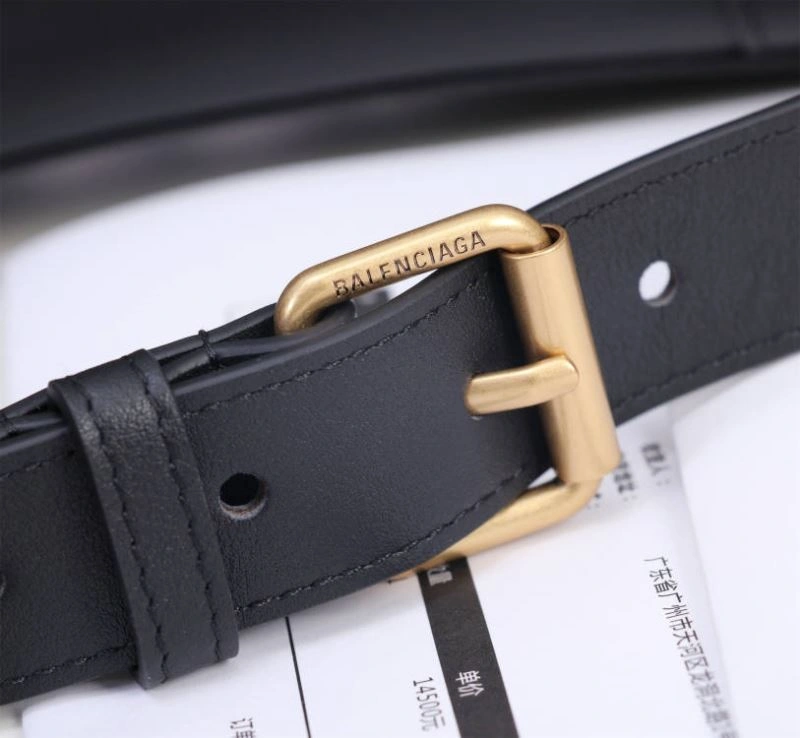 Balenciaga Hourglass Curved Black Bag with Gold Hardware - LG-6068S MoistureWicking 75312