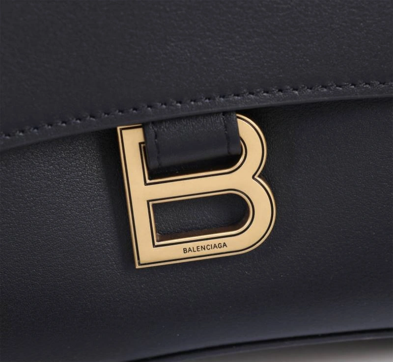 Balenciaga Hourglass Curved Black Bag with Gold Hardware - LG-6068S MoistureWicking 75312