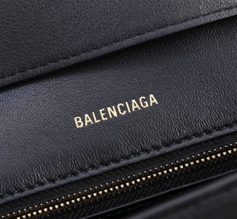 Balenciaga Hourglass Curved Black Bag with Gold Hardware - LG-6068S MoistureWicking 75312