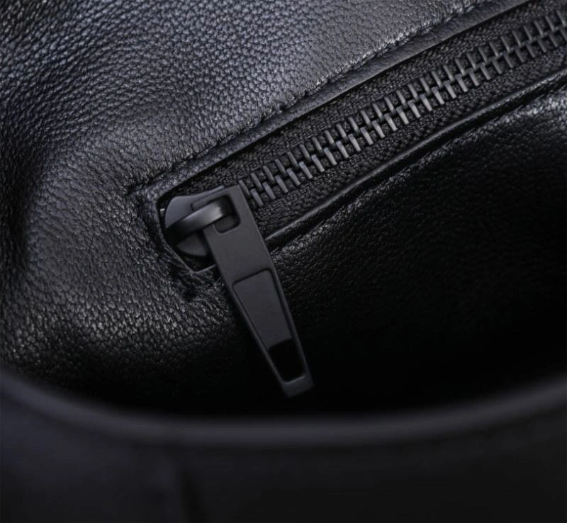 Bright Balenciaga Hourglass Curved Black Sand Timer Bag with Gun Buckle 75323