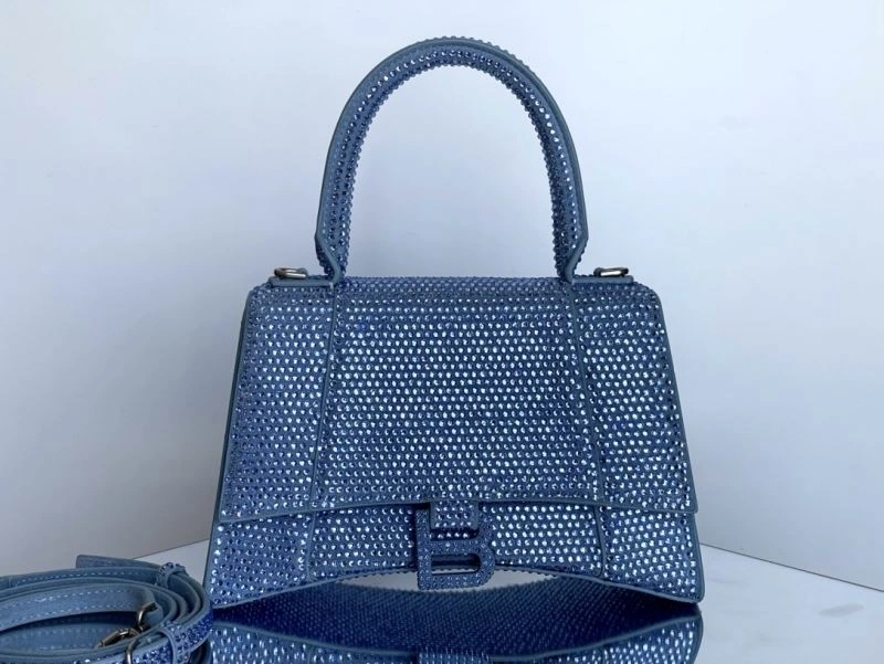 Balenciaga Hourglass Diamond Water Blue Limited Edition Bag ZipUp 72596