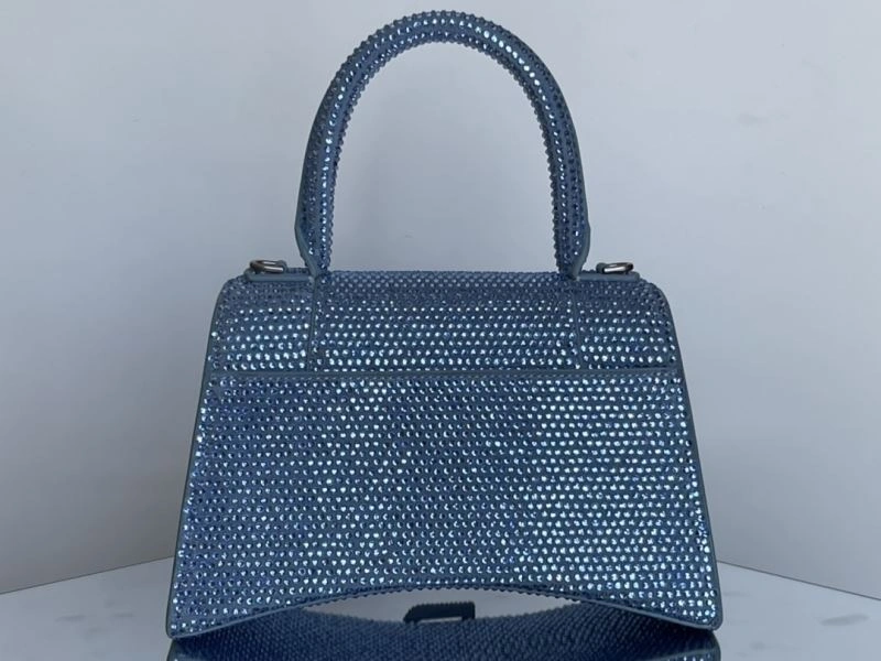 Balenciaga Hourglass Diamond Water Blue Limited Edition Bag ZipUp 72596