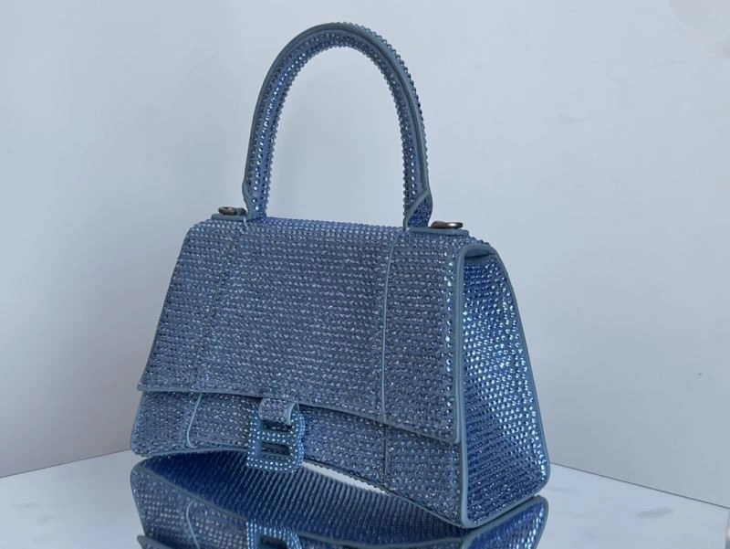 Balenciaga Hourglass Diamond Water Blue Limited Edition Bag ZipUp 72596