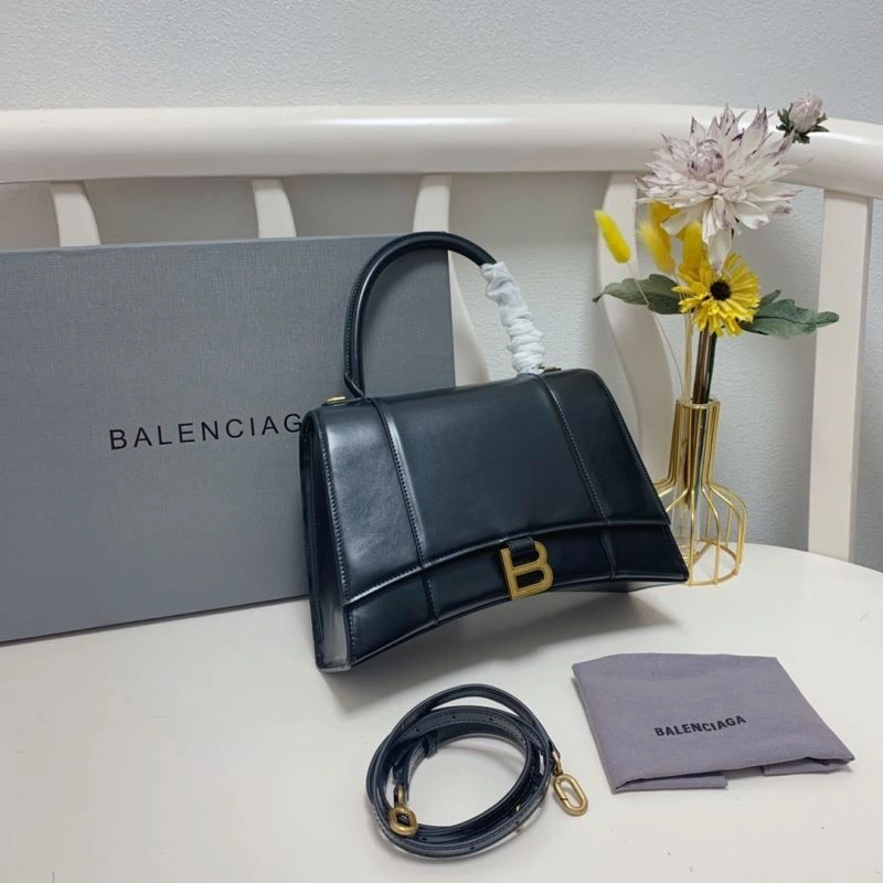 OnTrend Balenciaga Hourglass Large 27cm Smooth Box Leather Bag 72620