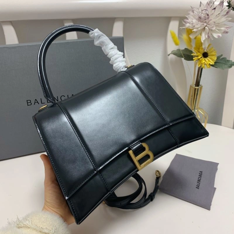 OnTrend Balenciaga Hourglass Large 27cm Smooth Box Leather Bag 72620