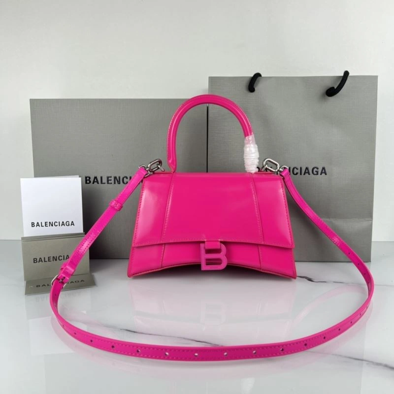Sustainable Balenciaga Hourglass Magenta Plain Bag - Iconic Design 78721
