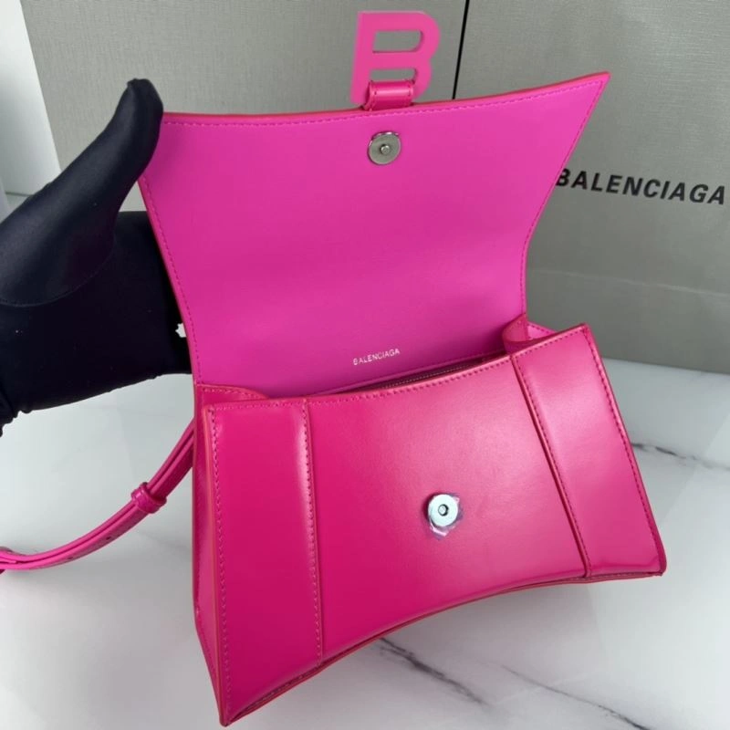Sustainable Balenciaga Hourglass Magenta Plain Bag - Iconic Design 78721