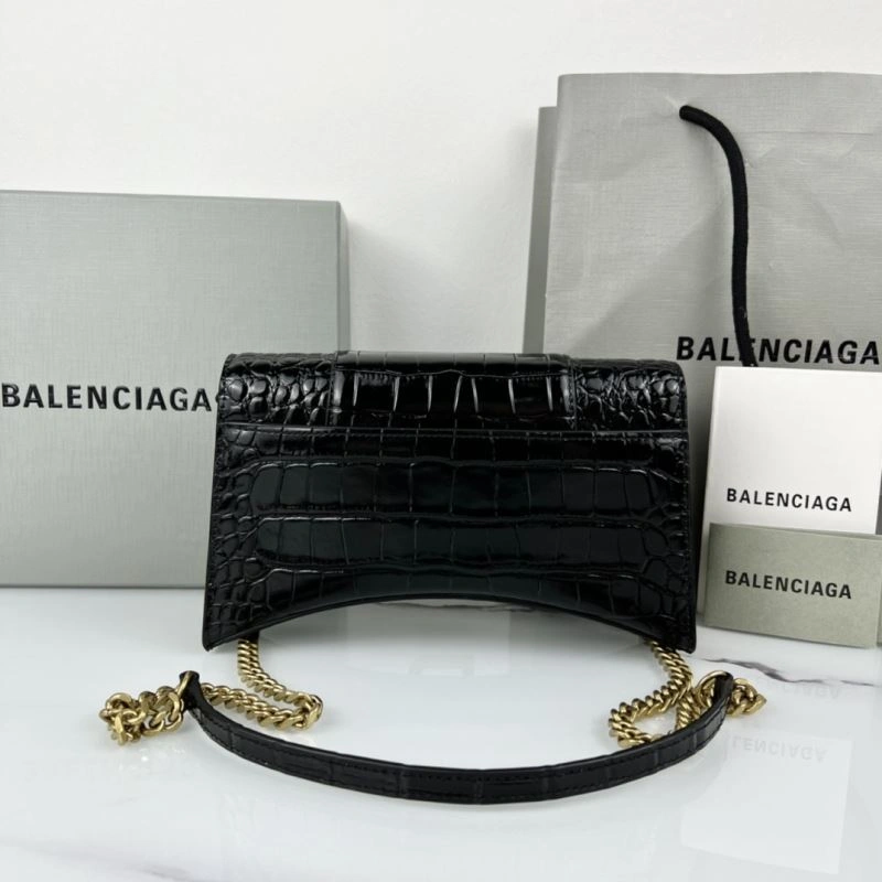 Balenciaga Hourglass Mini Chain Crossbody Bag -  Cowhide Design Bright 78647