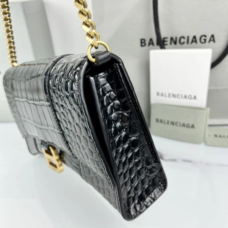Balenciaga Hourglass Mini Chain Crossbody Bag -  Cowhide Design Bright 78647