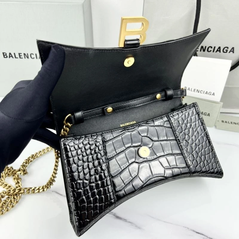 Balenciaga Hourglass Mini Chain Crossbody Bag -  Cowhide Design Bright 78647