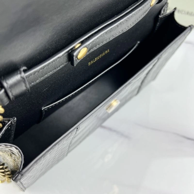 Balenciaga Hourglass Mini Chain Crossbody Bag -  Cowhide Design Bright 78647