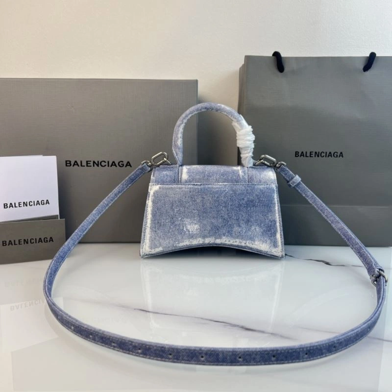 Balenciaga Hourglass Small Denim Bag -  Curved Design UrbanChic 78679