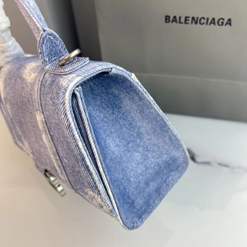 Balenciaga Hourglass Small Denim Bag -  Curved Design UrbanChic 78679