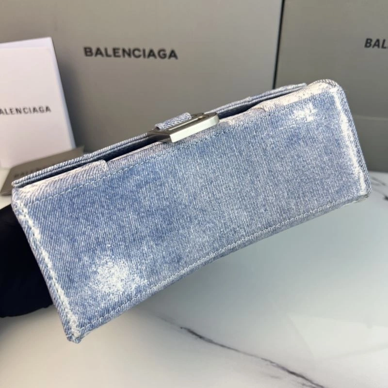 Balenciaga Hourglass Small Denim Bag -  Curved Design UrbanChic 78679