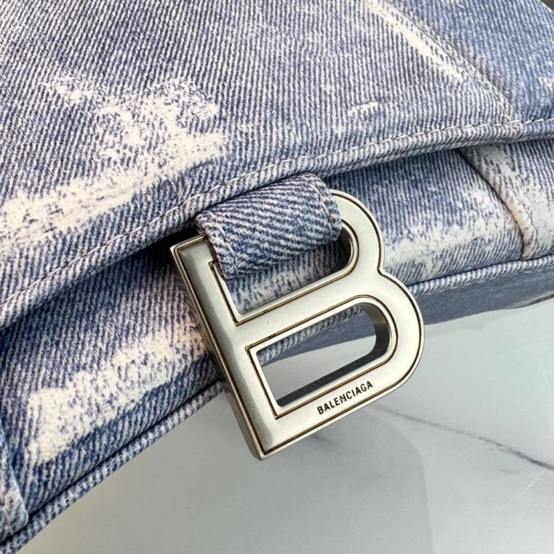 Balenciaga Hourglass Small Denim Bag -  Curved Design UrbanChic 78679