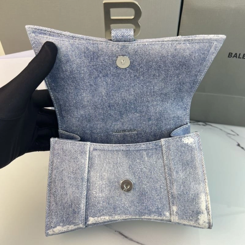Balenciaga Hourglass Small Denim Bag -  Curved Design UrbanChic 78679