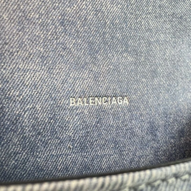 Balenciaga Hourglass Small Denim Bag -  Curved Design UrbanChic 78679