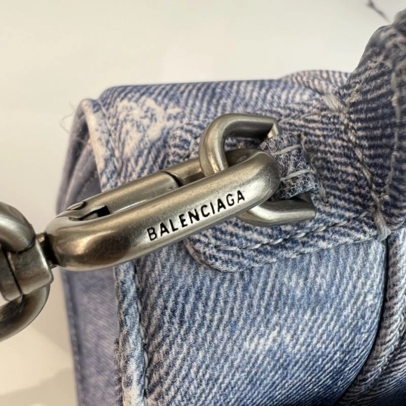 Balenciaga Hourglass Small Denim Bag -  Curved Design UrbanChic 78679