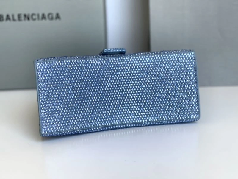 Balenciaga Hourglass Water Blue Rhinestone Bag Practical 72627