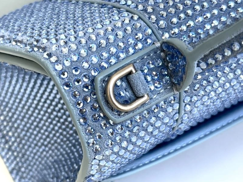 Balenciaga Hourglass Water Blue Rhinestone Bag Practical 72627