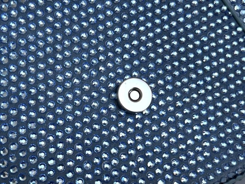 Balenciaga Hourglass Water Blue Rhinestone Bag Practical 72627