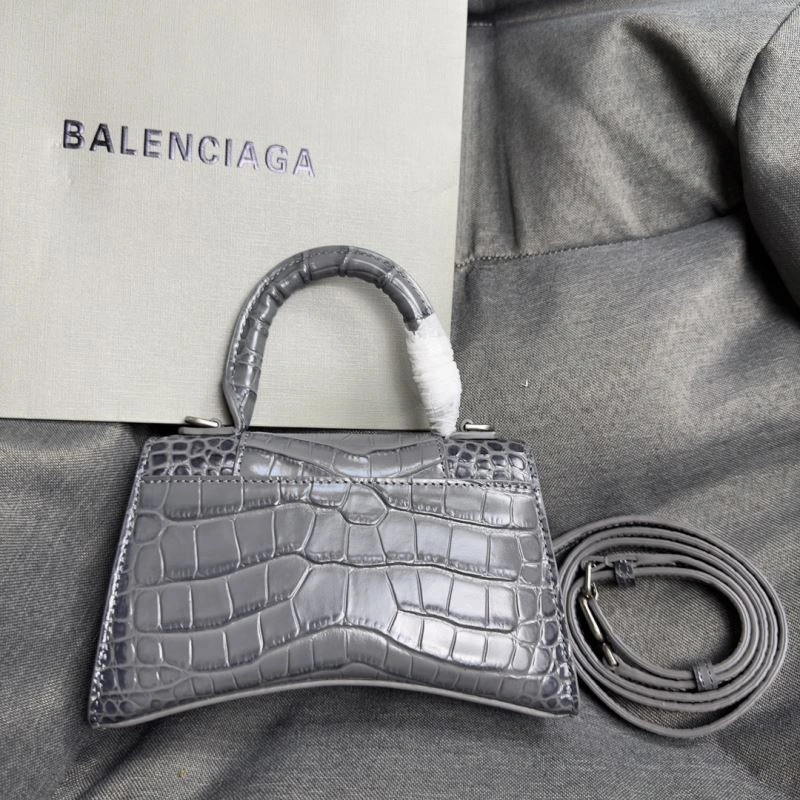 Snug Balenciaga Hourglass XS Bag - Carbon Gray Crocodile Pattern 70020