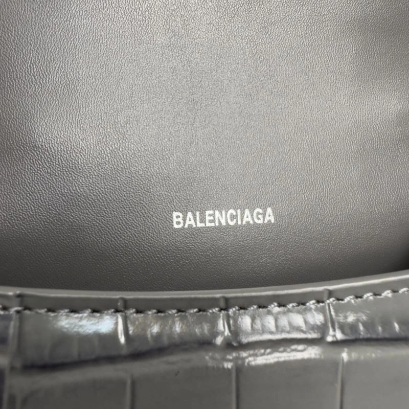 Snug Balenciaga Hourglass XS Bag - Carbon Gray Crocodile Pattern 70020