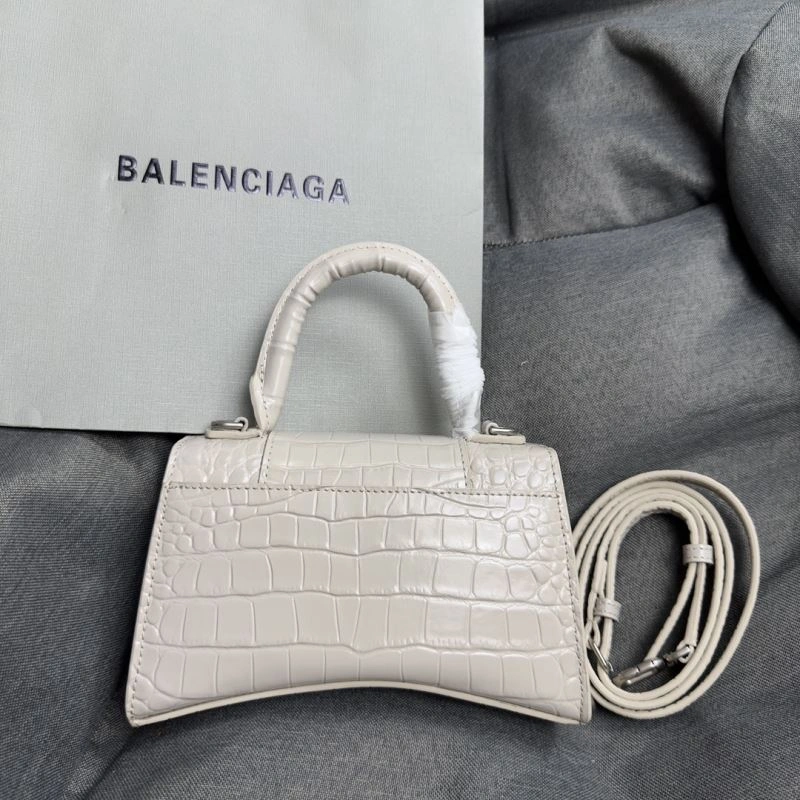 Trendy Balenciaga Hourglass XS Bag - Gray-White Crocodile Design 70040