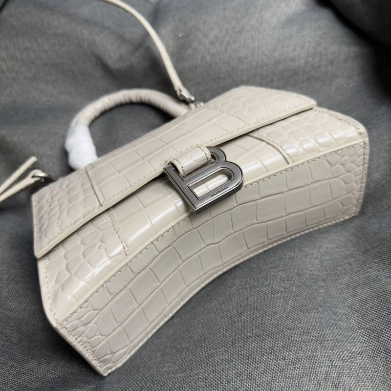 Trendy Balenciaga Hourglass XS Bag - Gray-White Crocodile Design 70040