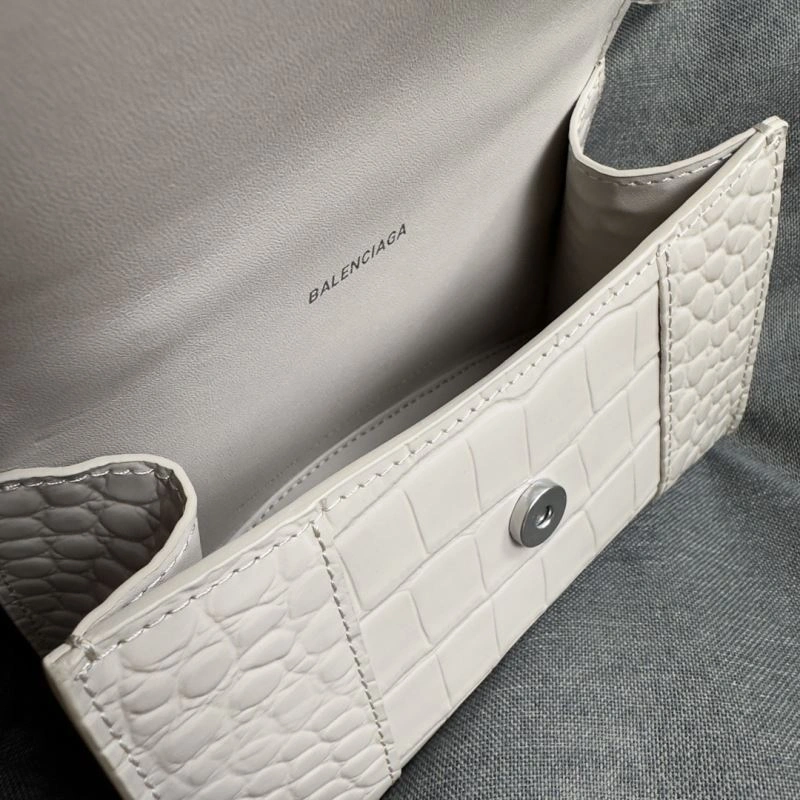 Trendy Balenciaga Hourglass XS Bag - Gray-White Crocodile Design 70040