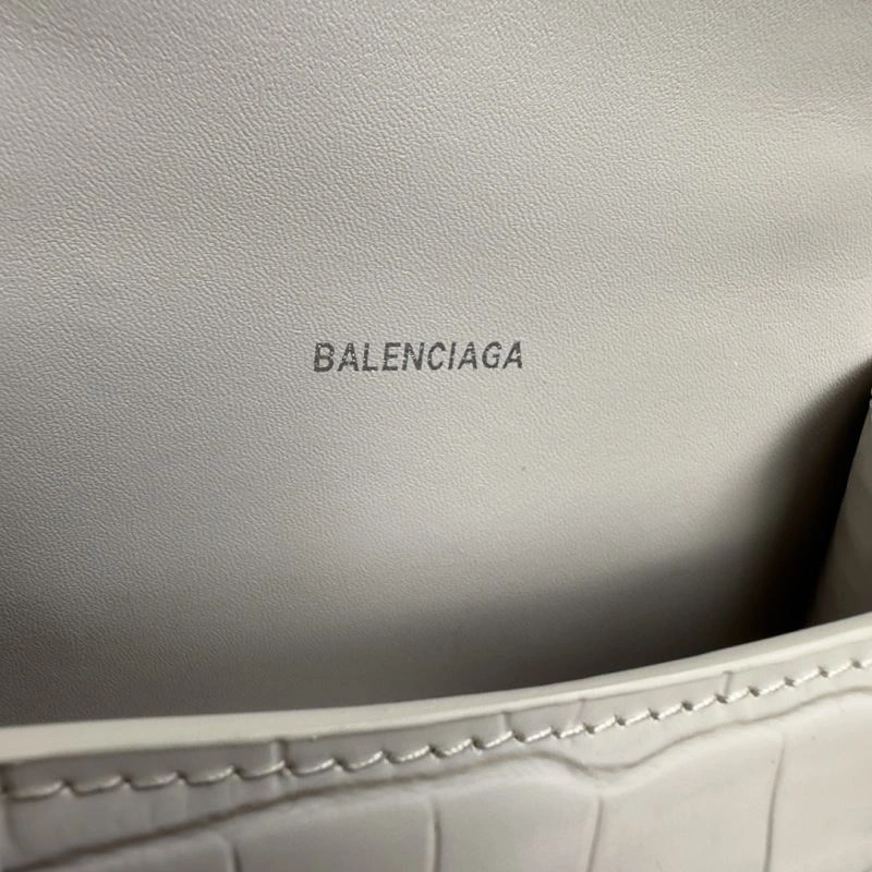 Trendy Balenciaga Hourglass XS Bag - Gray-White Crocodile Design 70040