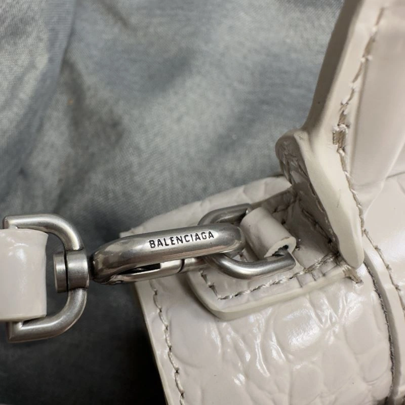 Trendy Balenciaga Hourglass XS Bag - Gray-White Crocodile Design 70040
