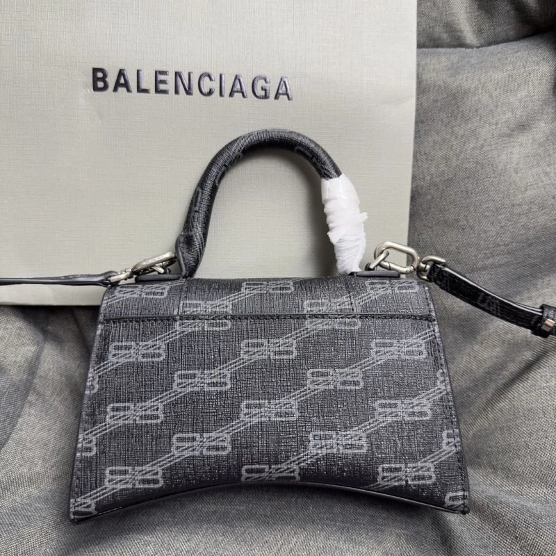 Balenciaga Hourglass XS Moonbag - Black Silver Buckle Minimalist 70006