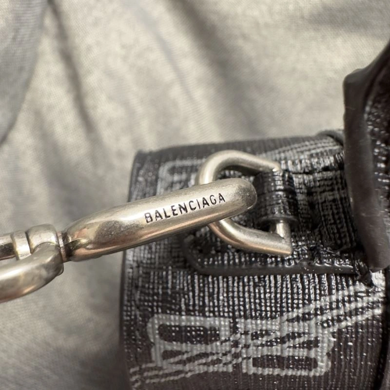 Balenciaga Hourglass XS Moonbag - Black Silver Buckle Minimalist 70006