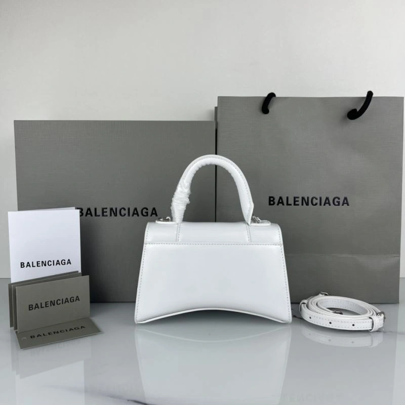 Balenciaga Hourglass XS White Bag with Silver Buckle - Style UrbanStyle 78720