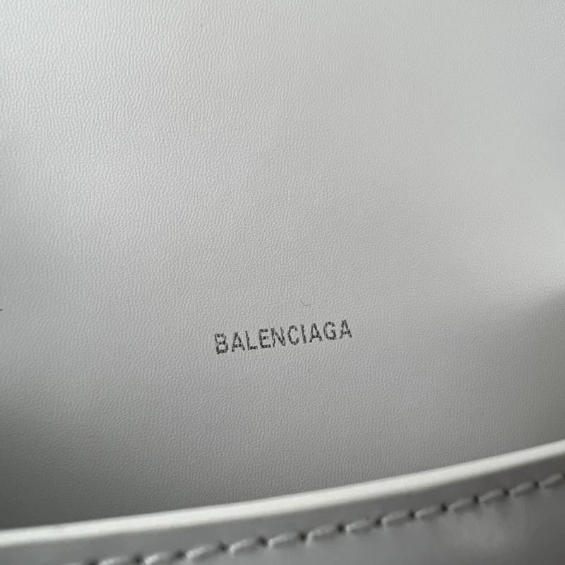Balenciaga Hourglass XS White Bag with Silver Buckle - Style UrbanStyle 78720