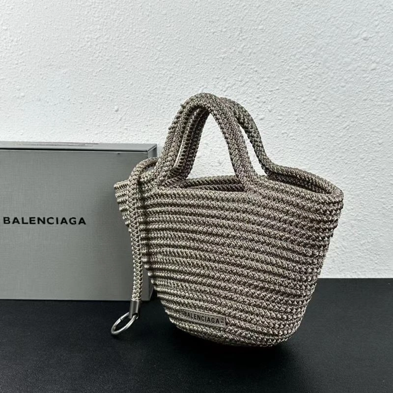 Seasonal Balenciaga IBIZA Woven Nylon Rope Basket Bag 78572