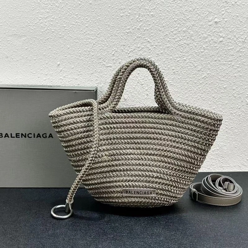 Seasonal Balenciaga IBIZA Woven Nylon Rope Basket Bag 78572