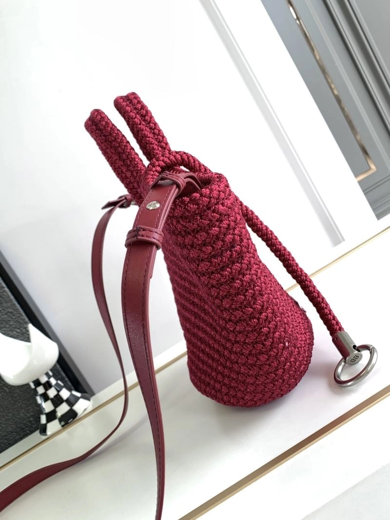 Sleek Balenciaga Ibiza Woven Nylon Rope Basket Bag - Summer 78560