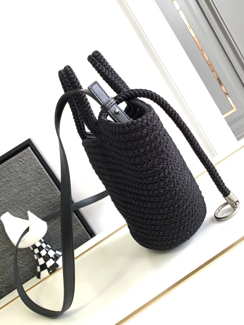 TravelReady Balenciaga Ibiza Woven Nylon Rope Basket Bag 78573