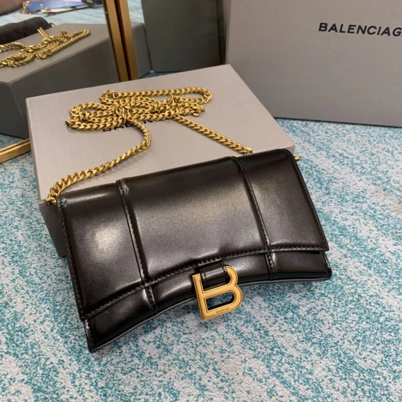 Balenciaga Iconic Hourglass Chain Bag with Gold Buckle Fashionable 72616