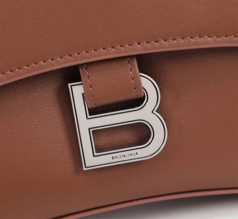 Lightweight Balenciaga Iconic Hourglass Mini Caramel Bag with Arc Design 75320