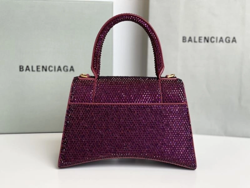 Balenciaga Jujube Red Hourglass Diamond Bag - Luxe Elegance Lightweight 72583