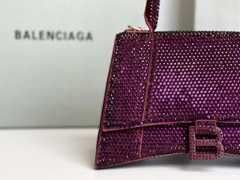 Balenciaga Jujube Red Hourglass Diamond Bag - Luxe Elegance Lightweight 72583