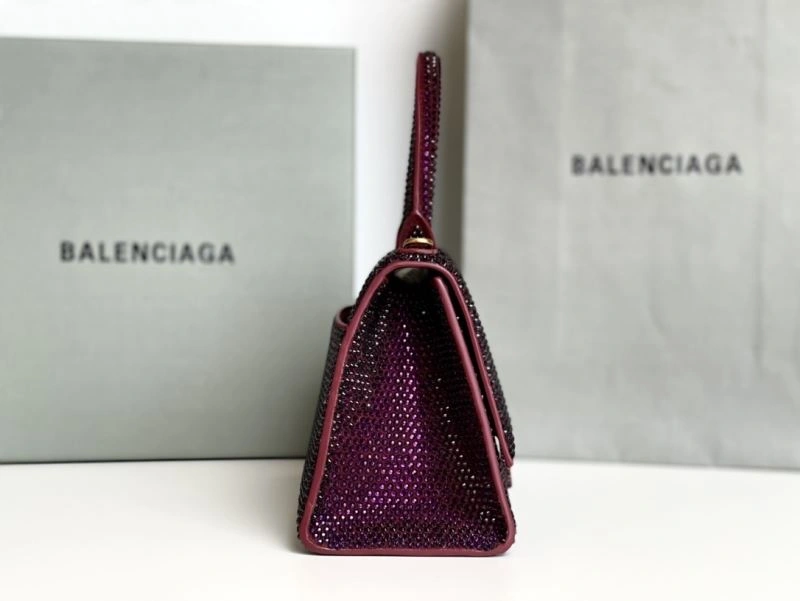 Balenciaga Jujube Red Hourglass Diamond Bag - Luxe Elegance Lightweight 72583