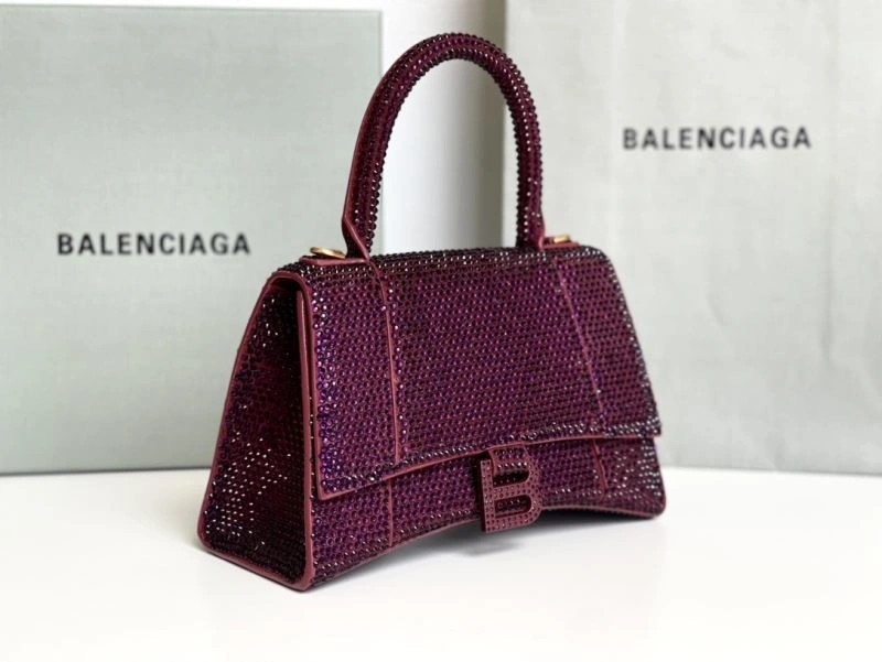 Balenciaga Jujube Red Hourglass Diamond Bag - Luxe Elegance Lightweight 72583