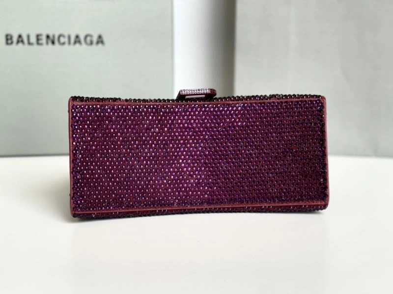Balenciaga Jujube Red Hourglass Diamond Bag - Luxe Elegance Lightweight 72583
